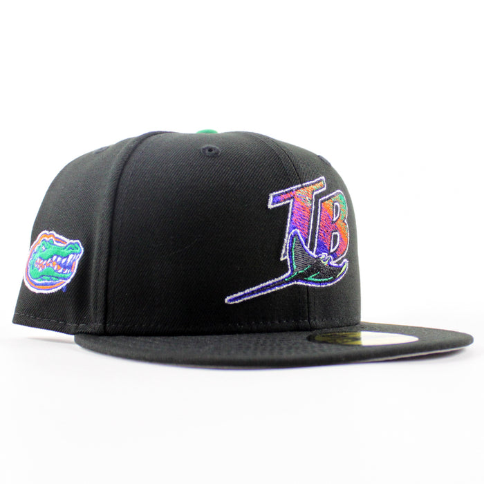 Tampa Bay Devil Rays x Florida Gators New Era 59Fifty Fitted Hat (Black Gray UnderBrim)
