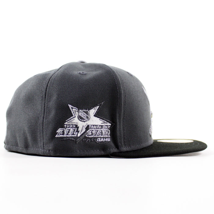 Tampa Bay Lightning 1999 All Star Game New Era 59Fifty Fitted Hat (Graphite Gray Black Gray Under brim)