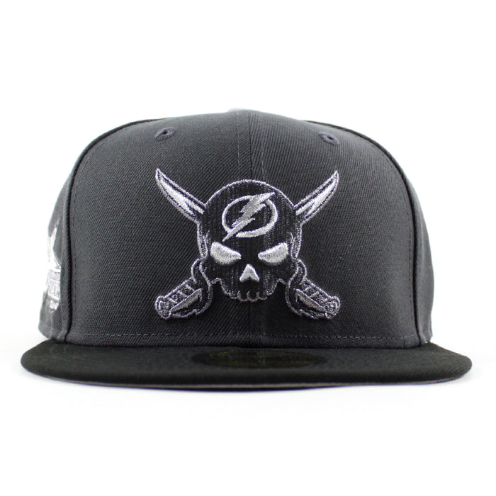 Tampa Bay Lightning 1999 All Star Game New Era 59Fifty Fitted Hat (Graphite Gray Black Gray Under brim)