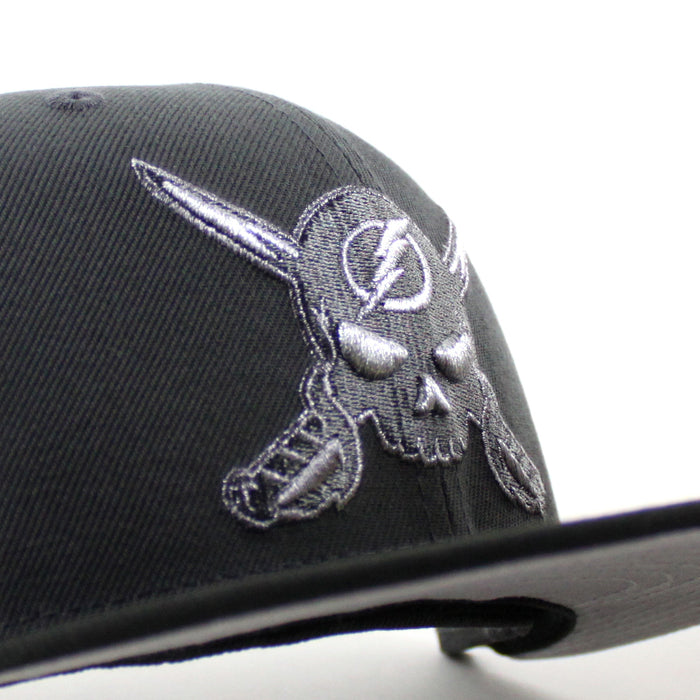 Tampa Bay Lightning 1999 All Star Game New Era 59Fifty Fitted Hat (Graphite Gray Black Gray Under brim)