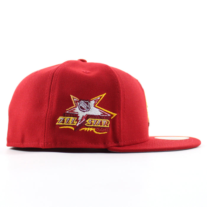 Tampa Bay Lightning All Star Game New Era 59Fifty Fitted Hat (Scarlet Red Gray Under brim)