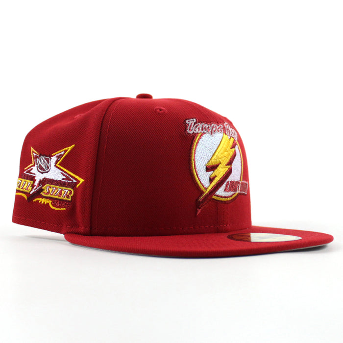 Tampa Bay Lightning All Star Game New Era 59Fifty Fitted Hat (Scarlet Red Gray Under brim)