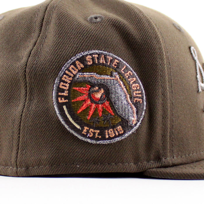 Tampa Smokers Florida State League PatchNew Era 59Fifty Fitted Hat (Walnut Brown Gray Under Brim)