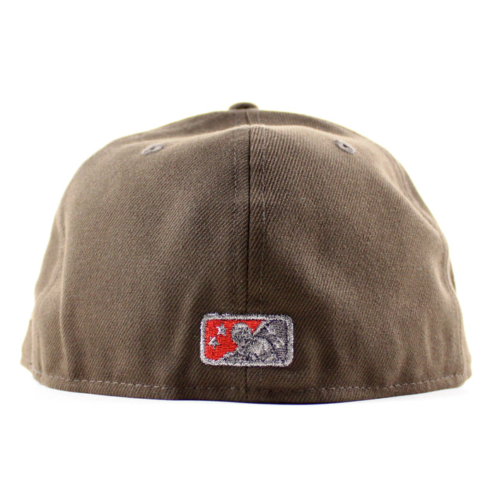 Tampa Smokers Florida State League PatchNew Era 59Fifty Fitted Hat (Walnut Brown Gray Under Brim)