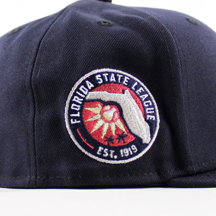 TAMPA YANKEES Florida State League Patch New Era 59Fifty Fitted Hat (Navy Green Under Brim)
