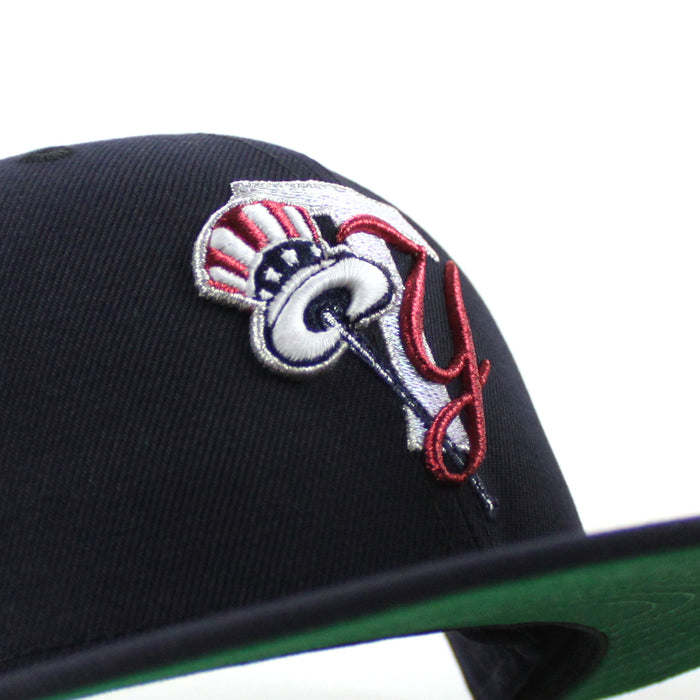 TAMPA YANKEES Florida State League Patch New Era 59Fifty Fitted Hat (Navy Green Under Brim)