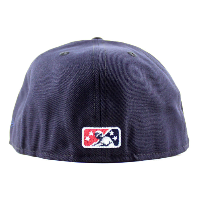 TAMPA YANKEES Florida State League Patch New Era 59Fifty Fitted Hat (Navy Green Under Brim)