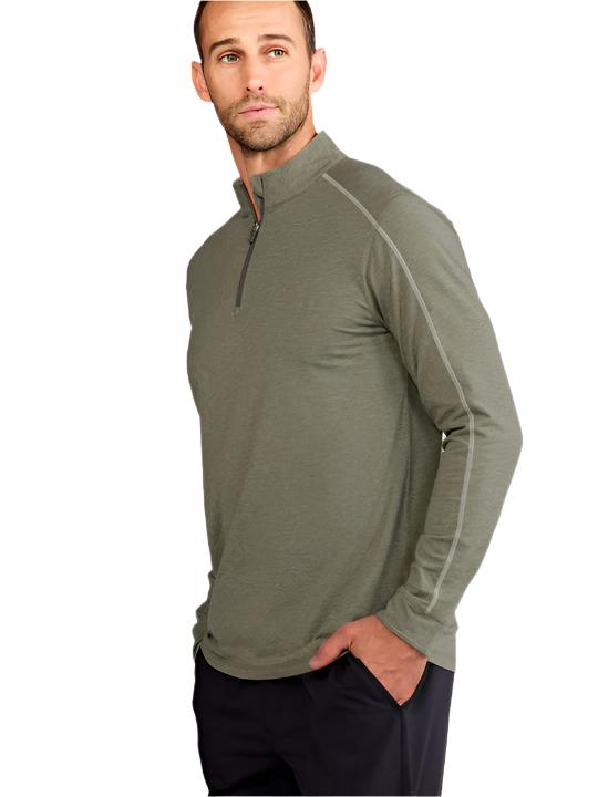 Tasc Men's Carrollton Lightweight Quarter Zip Apparel Tasc Cactus Heather Small