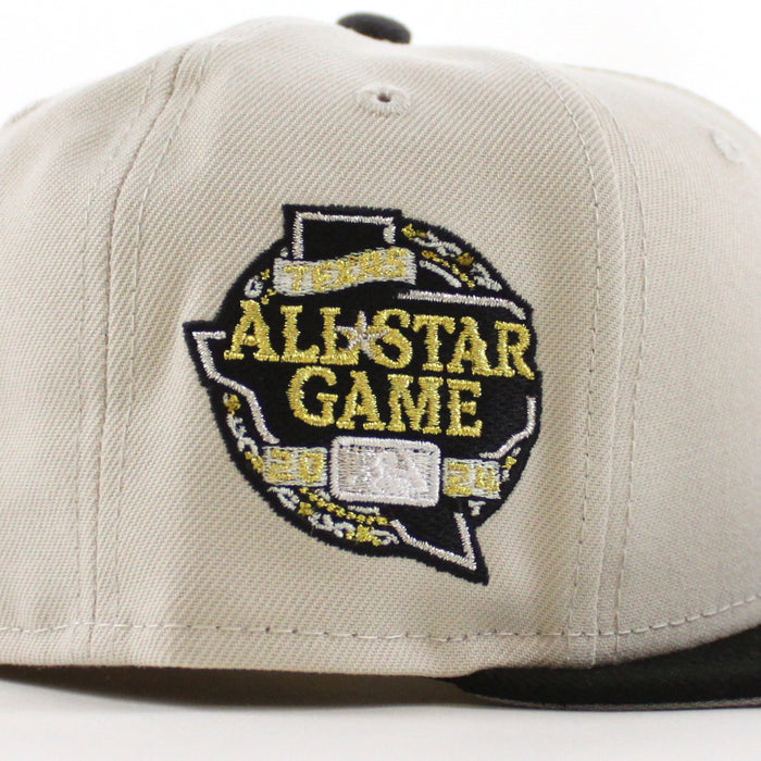 Texas Rangers 2024 All Star Game New Era 59Fifty Fitted Hat (Stone Gray Black Gray Under Brim)