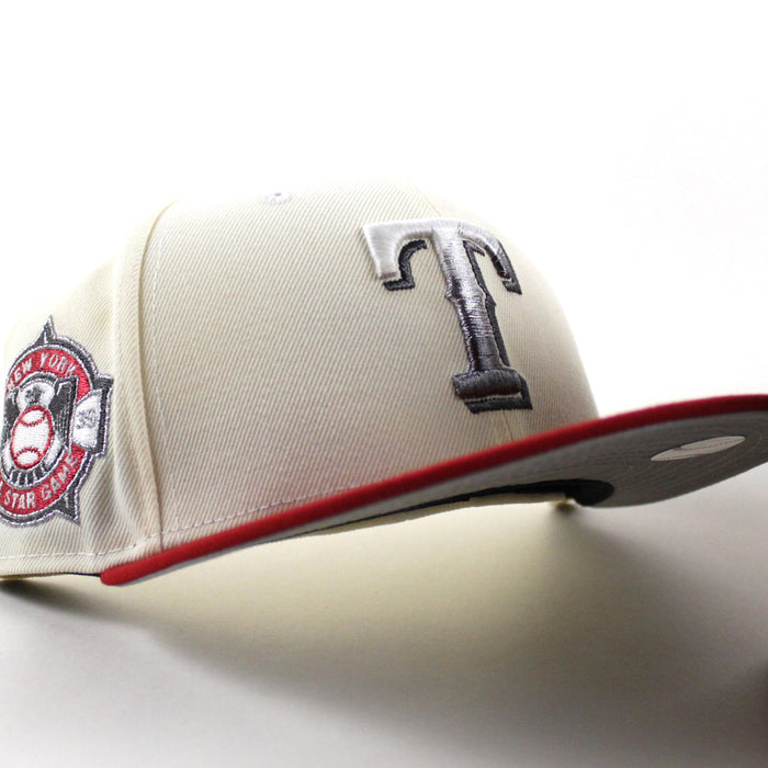 Texas Rangers All Star Game 1939 New Era 59Fifty Fitted Hat (Chrome White Scarlet Red Gray Under Brim)