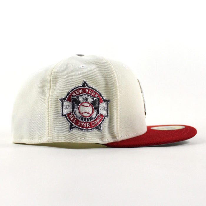 Texas Rangers All Star Game 1939 New Era 59Fifty Fitted Hat (Chrome White Scarlet Red Gray Under Brim)