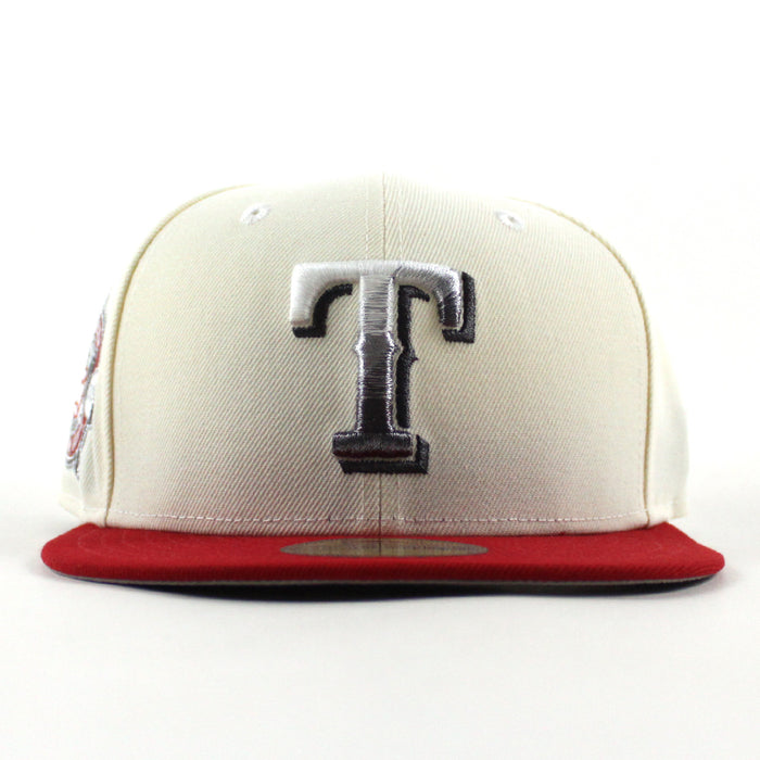 Texas Rangers All Star Game 1939 New Era 59Fifty Fitted Hat (Chrome White Scarlet Red Gray Under Brim)
