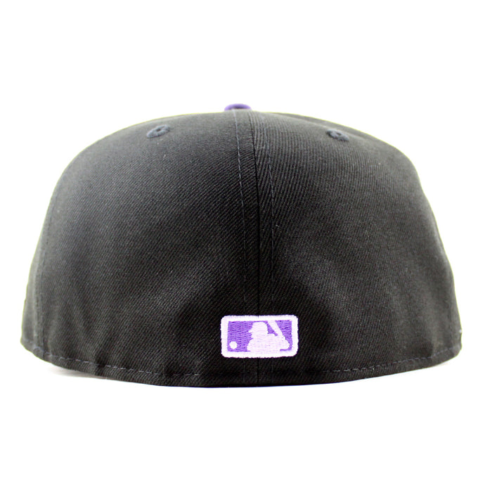 Texas Rangers Skull Patch New Era 59Fifty Fitted Hat (Black Gray Under Brim)