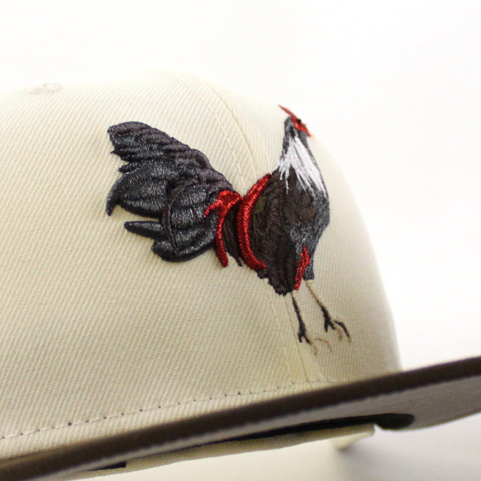 Texas ROOSTER New Era 59Fifty Fitted Cap (Chrome White Walnut Gray Under Brim)