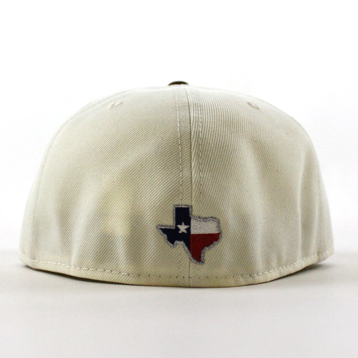 Texas ROOSTER New Era 59Fifty Fitted Cap (Chrome White Walnut Gray Under Brim)
