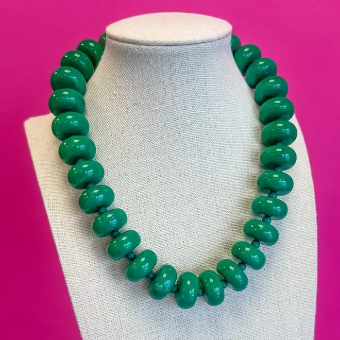 The Bauble Bead Necklace-Green