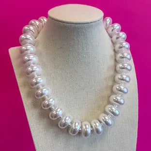 The Bauble Bead Necklace-Pearl