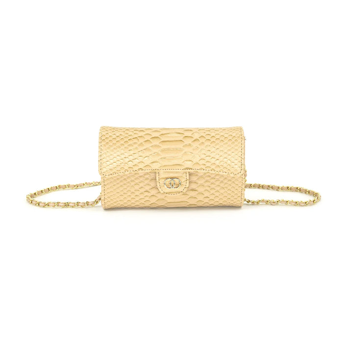 The Bianca Small Clutch-Beige