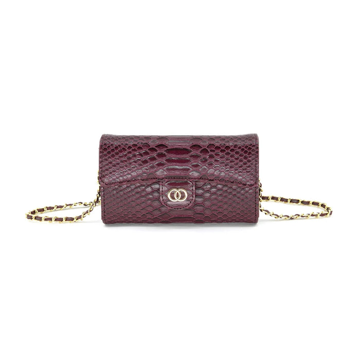 The Bianca Small Clutch-Burgundy