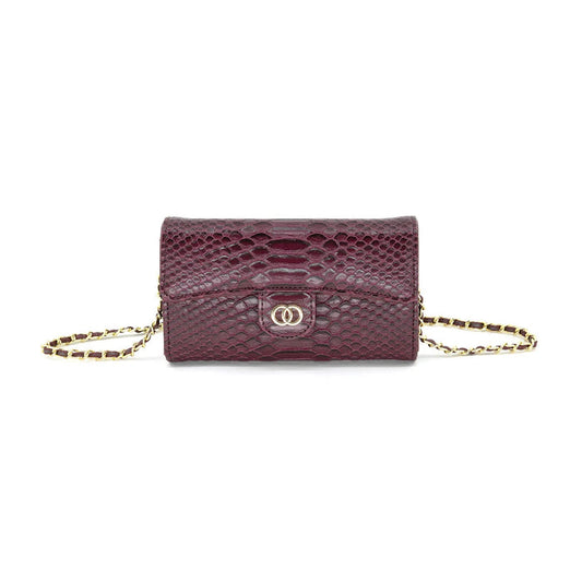 The Bianca Small Clutch-Burgundy