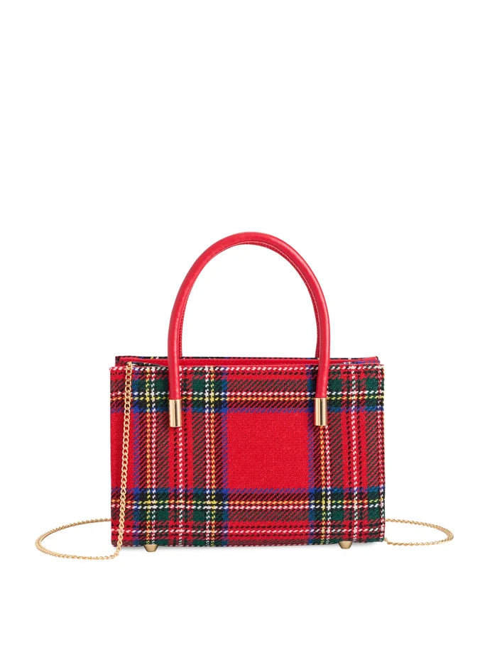 The Charlotte Top Handle Bag-Red