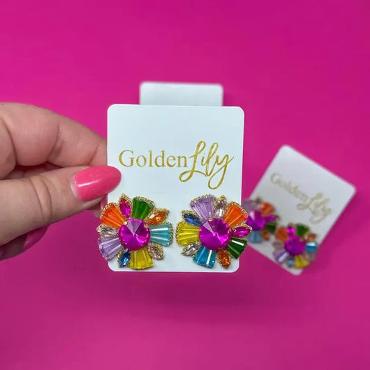 The Colorful Rhinestone Earring-Multi