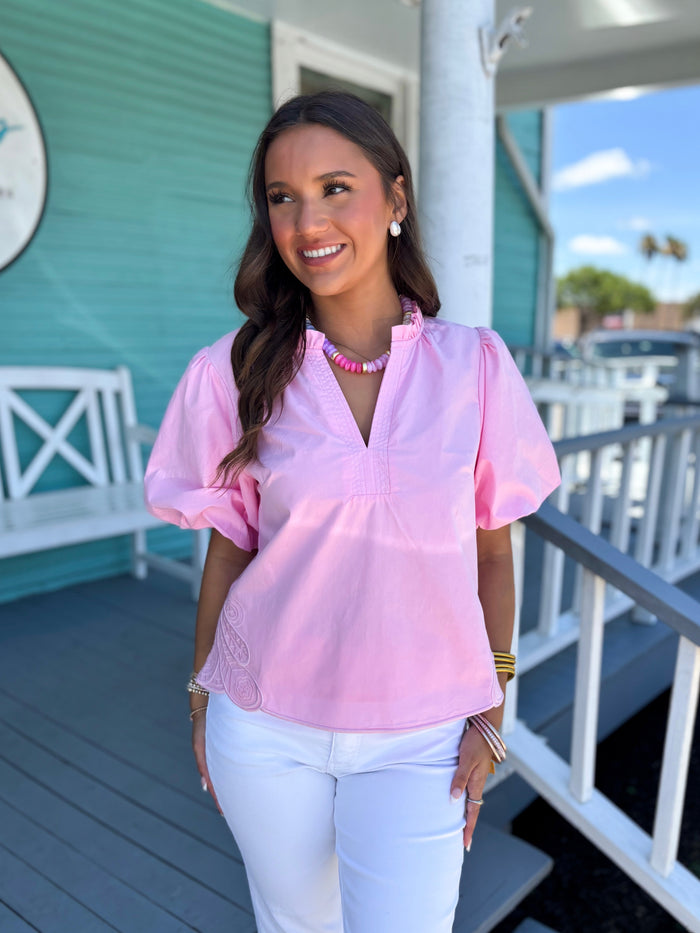 pink top
