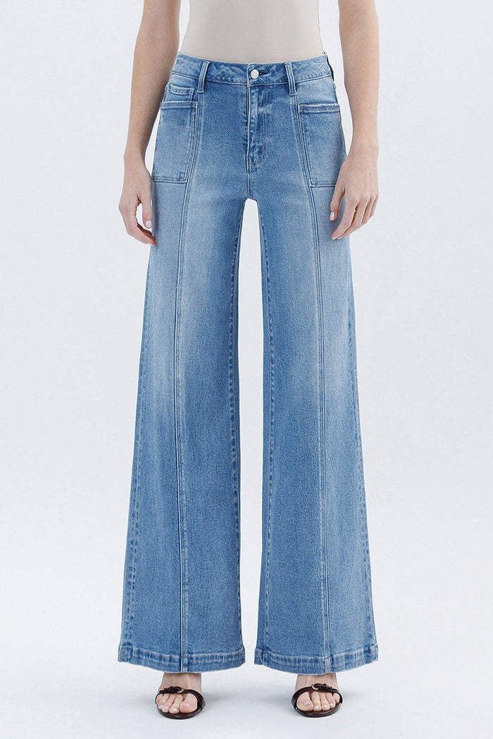 The Holly High Rise Wide Leg Jean-Light Wash