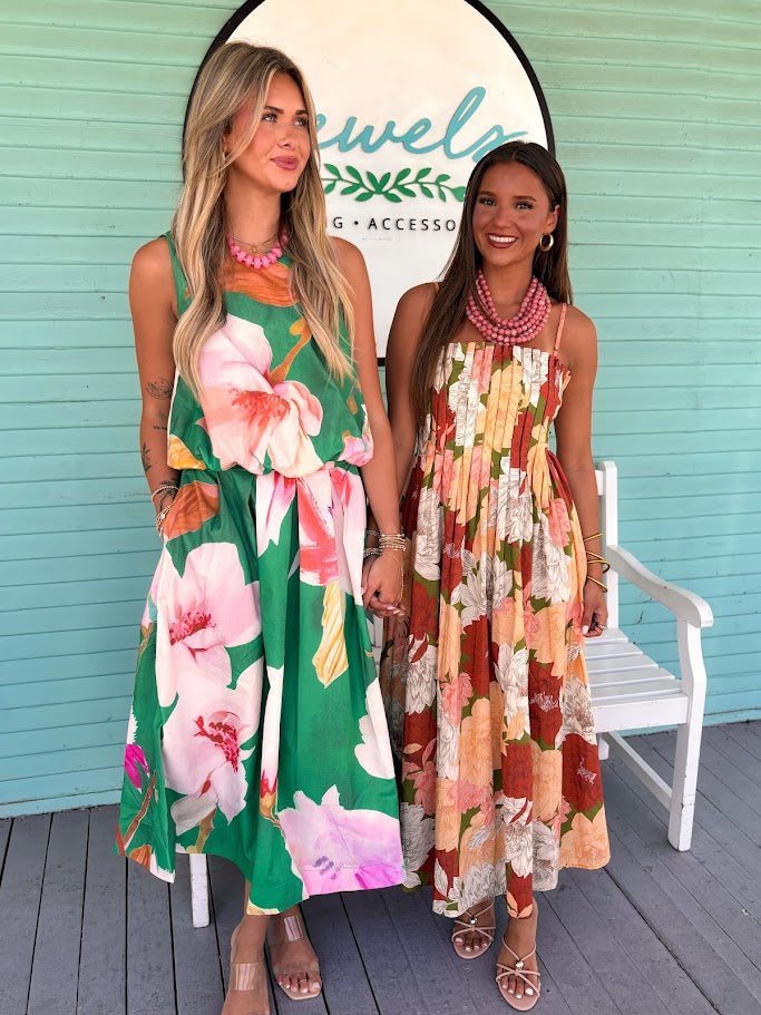 The JT Floral 2 Piece Set-Green