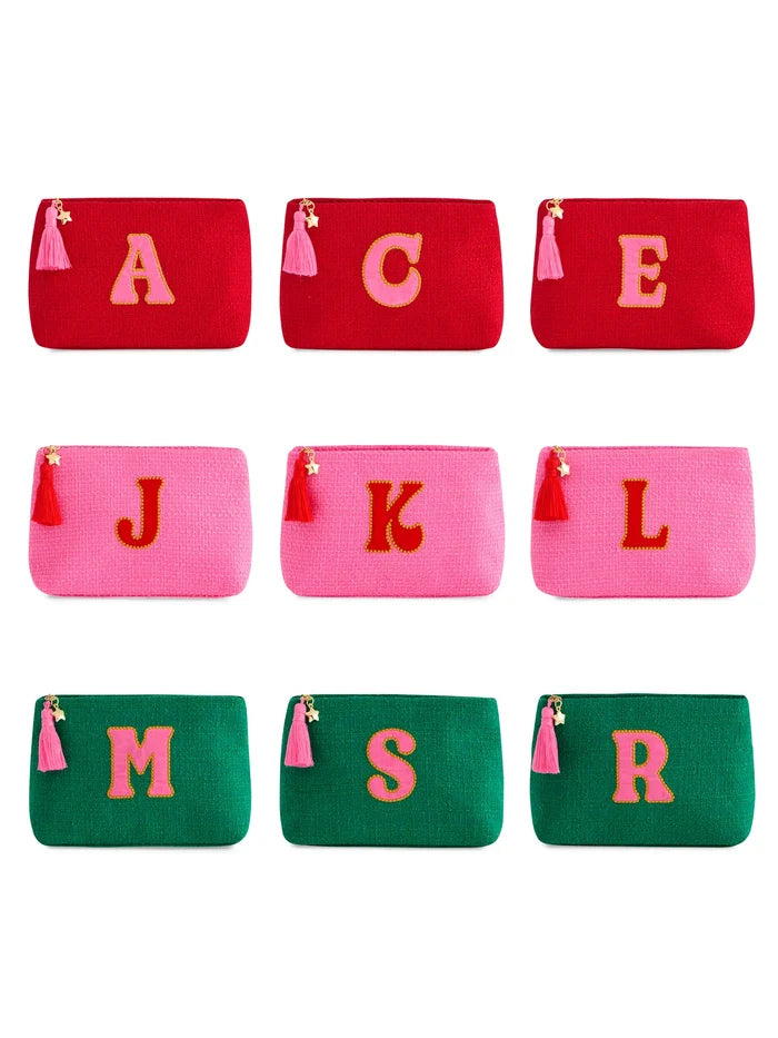 The Mara Initial Zip Pouch-Multi