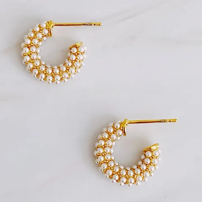 The Mini Pearl Hoop-Glass
