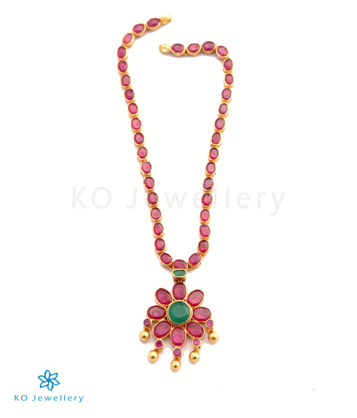 The Pavana Silver Kempu Necklace