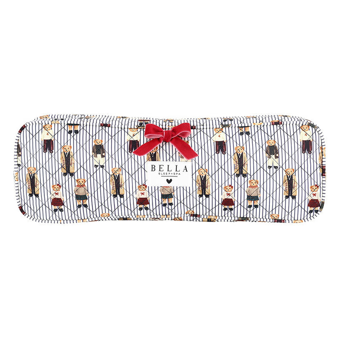 The Quilted Hair Tool Bag-Navy Stripe Bears