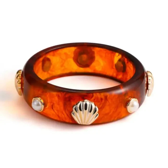 tortoise bracelet with seashells