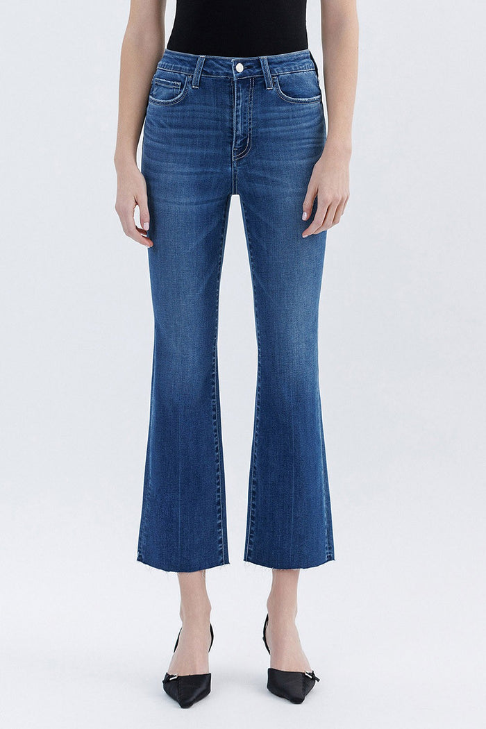 The Roxanne High Rise Kick Flare-Dark Denim