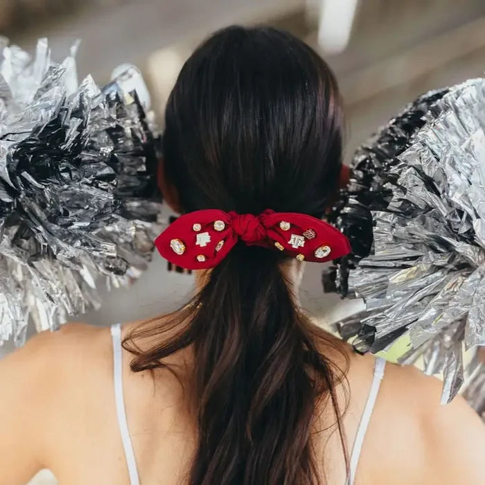 The Texas A&M Bow Scrunchie-Maroon