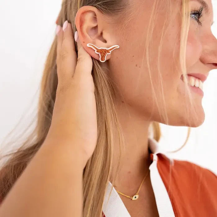 The UT Longhorn Studs-Orange