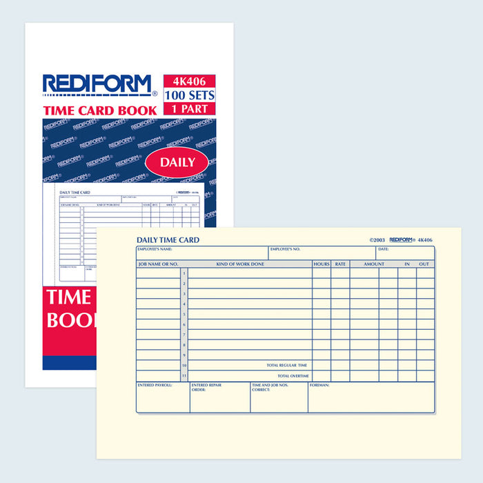Time Card Pad 4K406