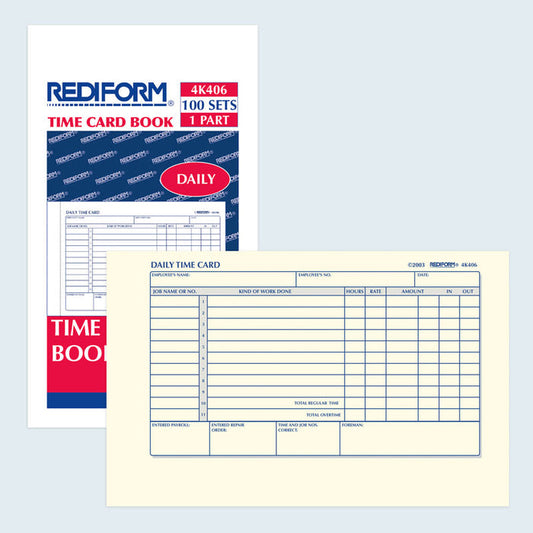 Time Card Pad 4K406