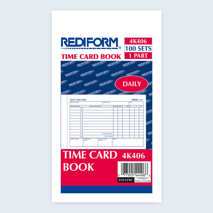 Time Card Pad 4K406