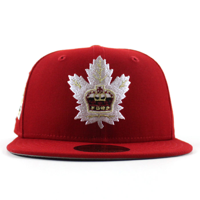 Toronto Marlies 75 Seasons New Era 59Fifty Fitted Hat (Scarlet Red Gray Under Brim)
