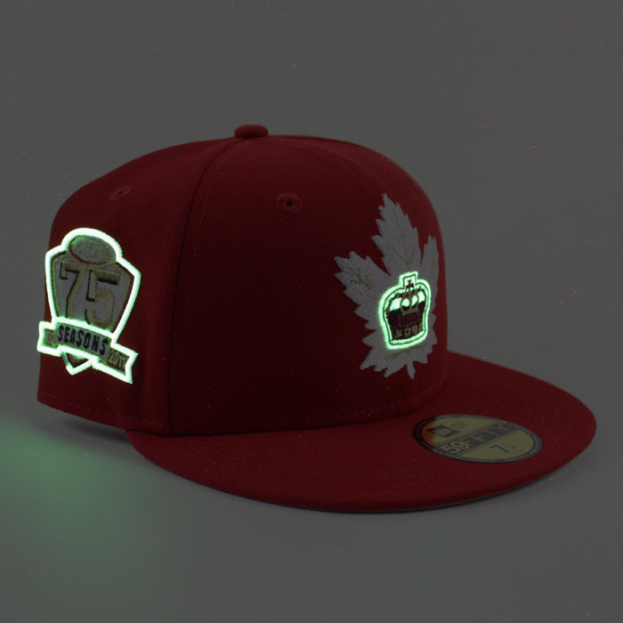 Toronto Marlies 75 Seasons New Era 59Fifty Fitted Hat (Scarlet Red Gray Under Brim)