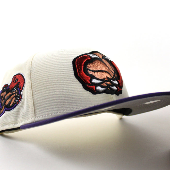 Toronto Raptors 30 Years Patch New Era 59Fifty Fitted Hat (Chrome White Purple Gray Under Brim)