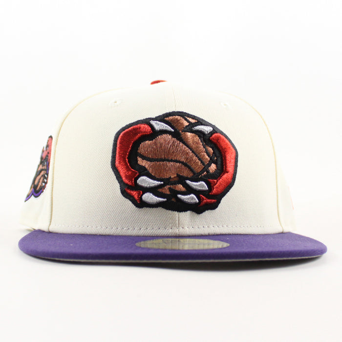 Toronto Raptors 30 Years Patch New Era 59Fifty Fitted Hat (Chrome White Purple Gray Under Brim)
