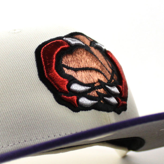 Toronto Raptors 30 Years Patch New Era 59Fifty Fitted Hat (Chrome White Purple Gray Under Brim)