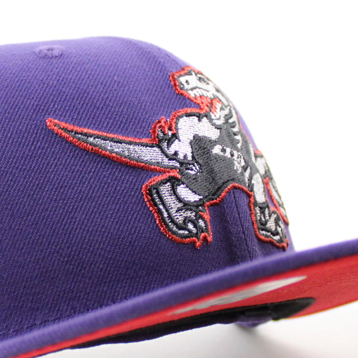 Toronto Raptors Maple Leaf Patch New Era 59Fifty Fitted Hat (Purple Red Under Brim)