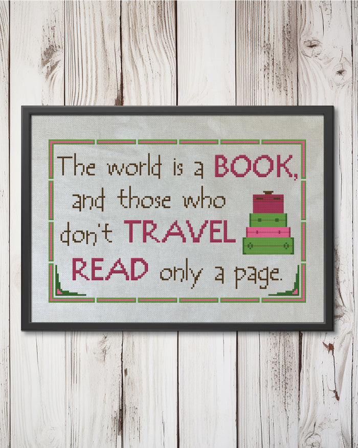 Travel Cross Stitch Pattern