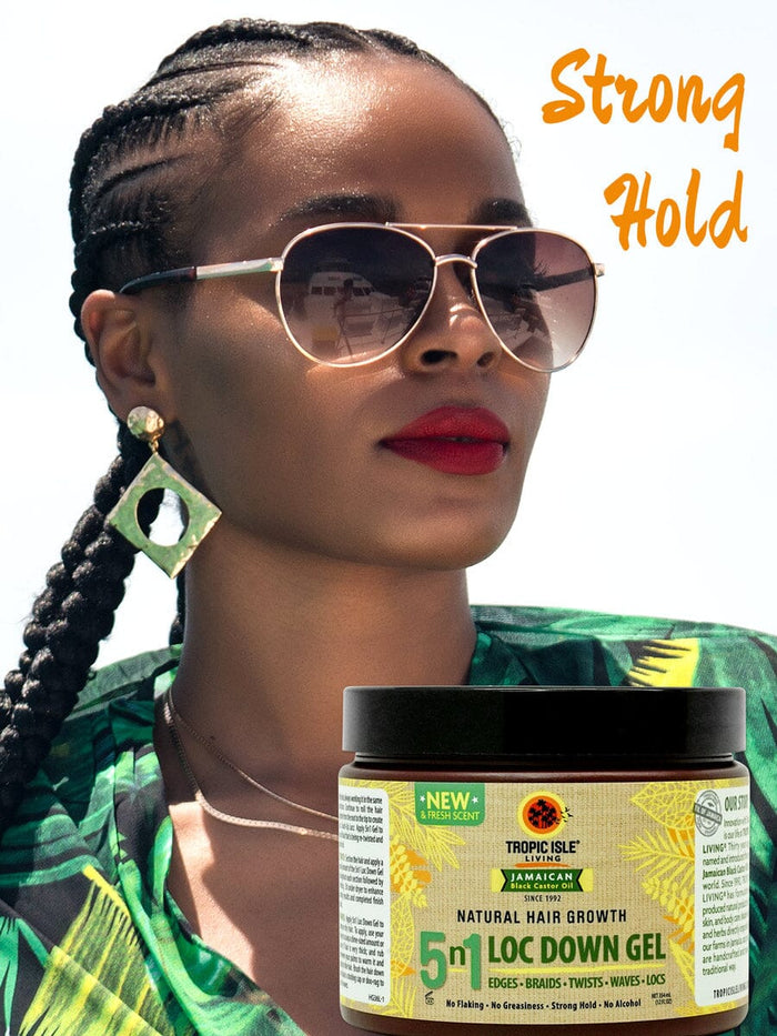 TROPIC ISLE LIVING Jamaican Black Castor Hair Growth 5 in 1 Loc Down Gel (12oz)