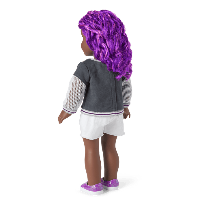 Truly Me™ 18-inch Doll #91 with curly purple hair