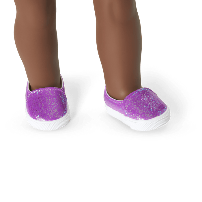 Truly Me™ 18-inch Doll #91 with curly purple hair